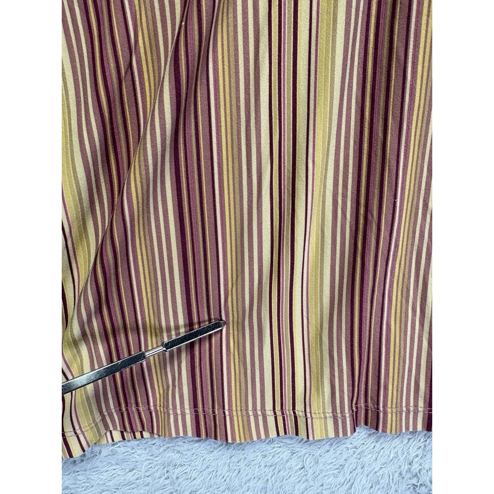 VTG No Boundaries Juniors 2X Striped Babydoll Top Y2K V Neck Coquette Stretch - Picture 5 of 10